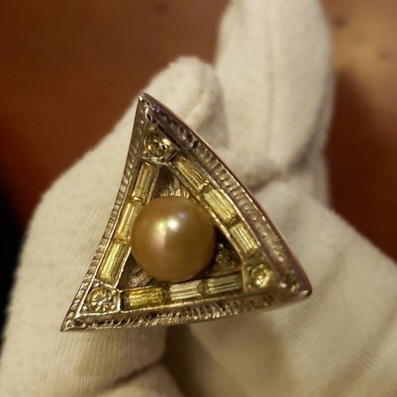 Vintage Art Deco Style Clip On Earrings 2583988 patent number engraved EUC - Picture 7 of 10